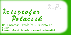 krisztofer polacsik business card